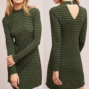 Anthropologie Structured Knitwork Dress Striped XS